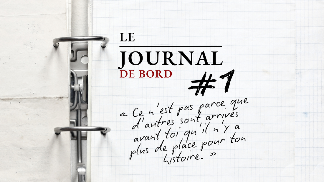Couverture du Journal de bord #001 de Victoria Perrier Williams sur le doute entrepreneurial avec une citation inspirante.