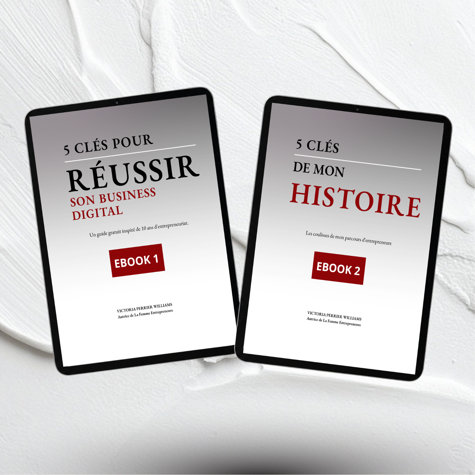 Ebook 1 et Ebook 2 de La Femme Entrepreneure : 5 clés pour réussir son business digital et histoires vraies d'entrepreneure