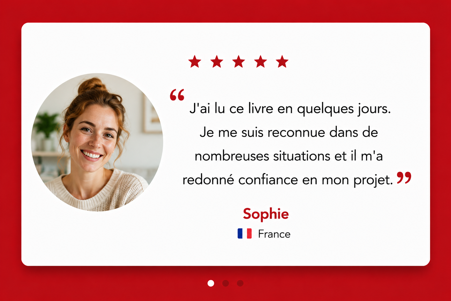 Avis 5 étoiles de Sophie (France) sur le livre La Femme Entrepreneure : une lecture inspirante qui redonne confiance