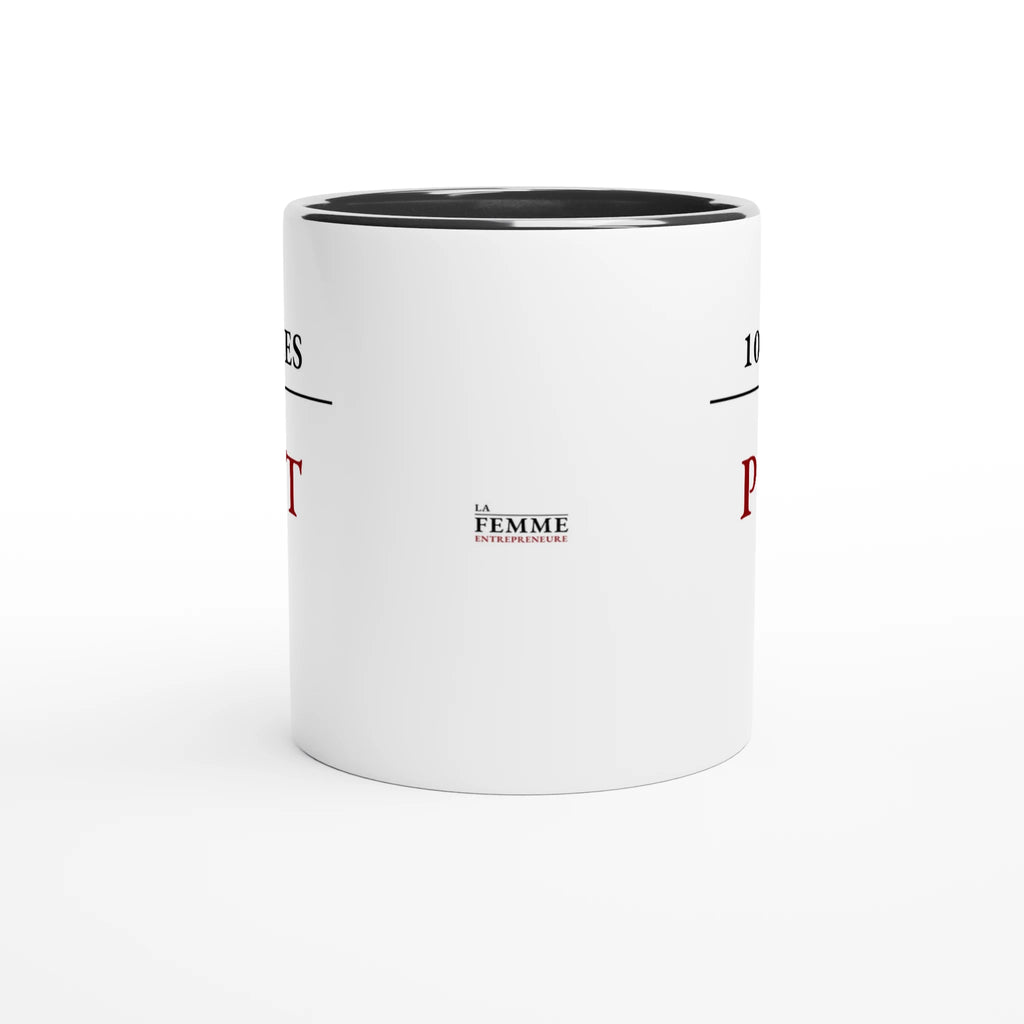 Vue arrière du mug 1000 idées avant le petit-déj