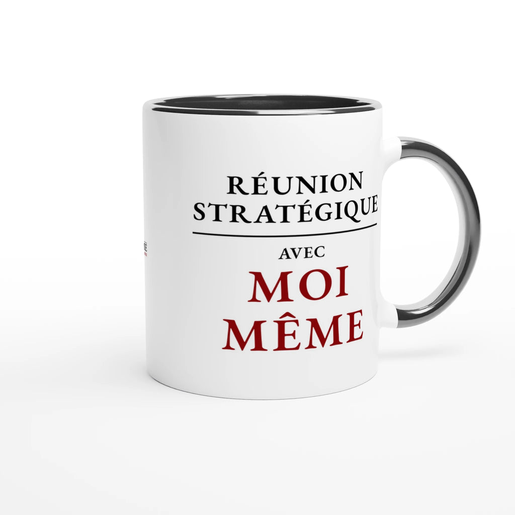 Vue latérale du mug Réunion stratégique avec moi-même
